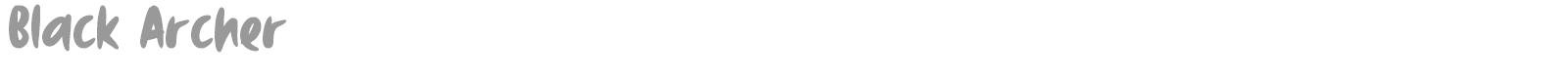 Black Archer font preview
